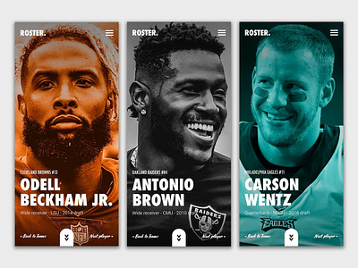 Roster app design ui ux