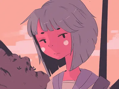 Lofi3 anime illustration illustrator lofi manga procreate