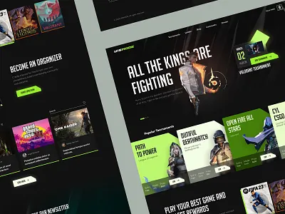 Game Platform - Website Concept 3d app branding colorful concept dark design esports game game ui gamer games gaming landing play ui videogames web xbox