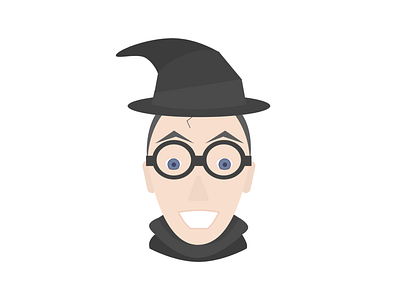 Wizard art design flat graphic illustration modern ui vector wizard
