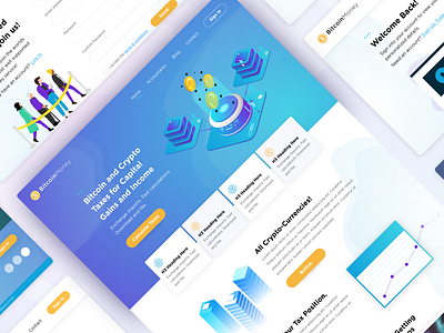 BitcoinMoney accounting bitcoin home page illustration landing modern money ui ux web design webdesign website website design