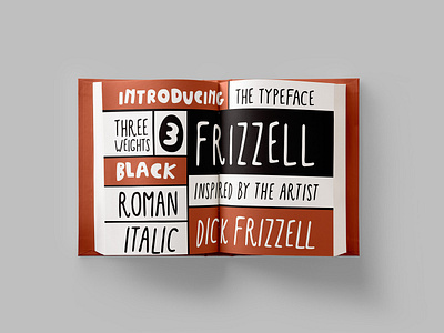 Dick Frizzell Type Specimen Book aotearoa book design dick frizzell font font design fonts frizzell hand drawn hand leterring hand rendered new zealand sign type typeface typeface design typography