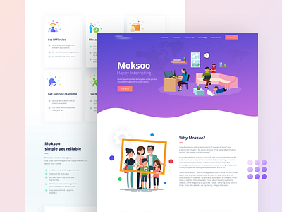 Moksoo Webpage Design 2019 business creative design design agency family illustration latest page site ui ux web website