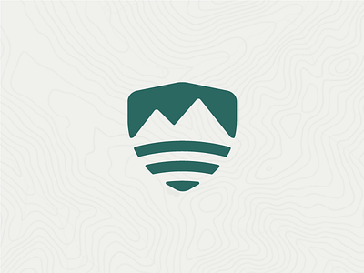 Mountain Logo Exploration logo mountain pnw shield water