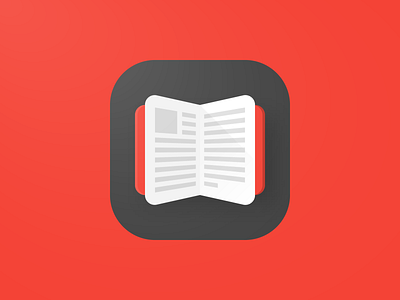 Book App Icon android app black book branding design education google icon icon design iconography illustration logo material mobile red store vector