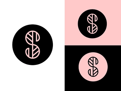 S + leaf aromatherapy beauty branding design geometric health letter letter s logo logodesign modern simple skin