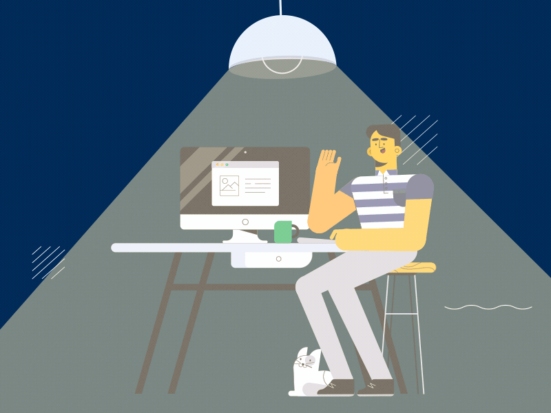 Searching for Work 2d animatio animation character animation design explainer geometric motion graphics motionstory searching sequence