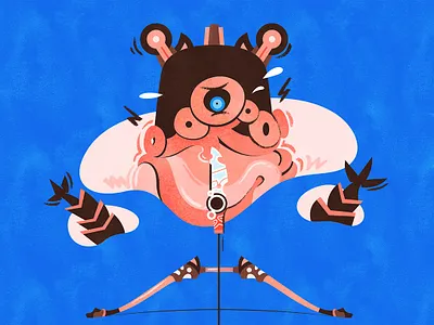 Shoot the Guardian | 有的放矢 arrow chinese design flat fourchars guardian hiwow idiom illustration vector zelda