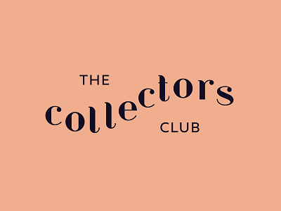 The Collectors Club abstract blue branding caitlin aboud design illustration modern pink simple type typography