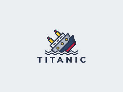 Boat logo: TITANIC boat boat logo daily challange daily logo daily logo challenge daily logo design flat flat design flat illustration flat logos illustration illustration art illustration design illustration logo logo logo a day logotipo logotype logotypedesign titanic