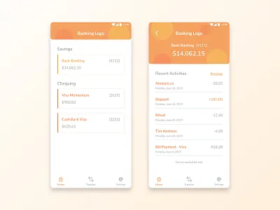 Banking App 2 android app app design bank banking banking app concept flat listings mobile mobile app mobile design mobile ui ui ux