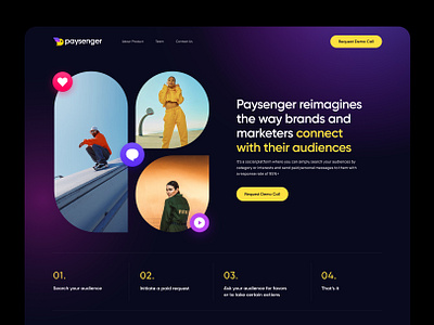 Paysenger — Social Media Platform for Creators design ui ux web