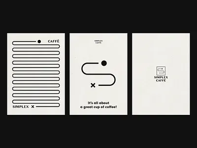 Simplex Caffè / Posters brand identity caffe excellent minimal poster road simple simplex simplicity to vietnam