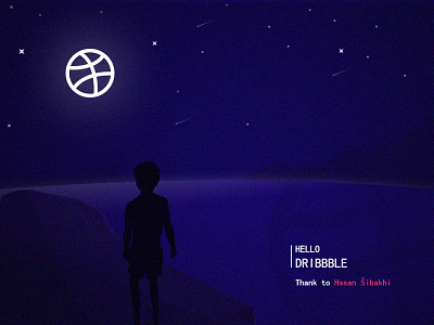 Hello Dribbble design illustration