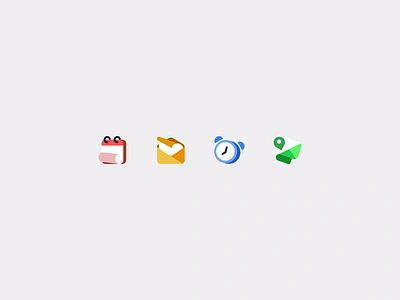 Random icons - Exploration alarm calendar colorful design email exploration fill icon flat icon illustration map ui userinterface website