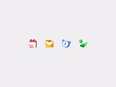 Random icons - Exploration alarm calendar colorful design email exploration fill icon flat icon illustration map ui userinterface website