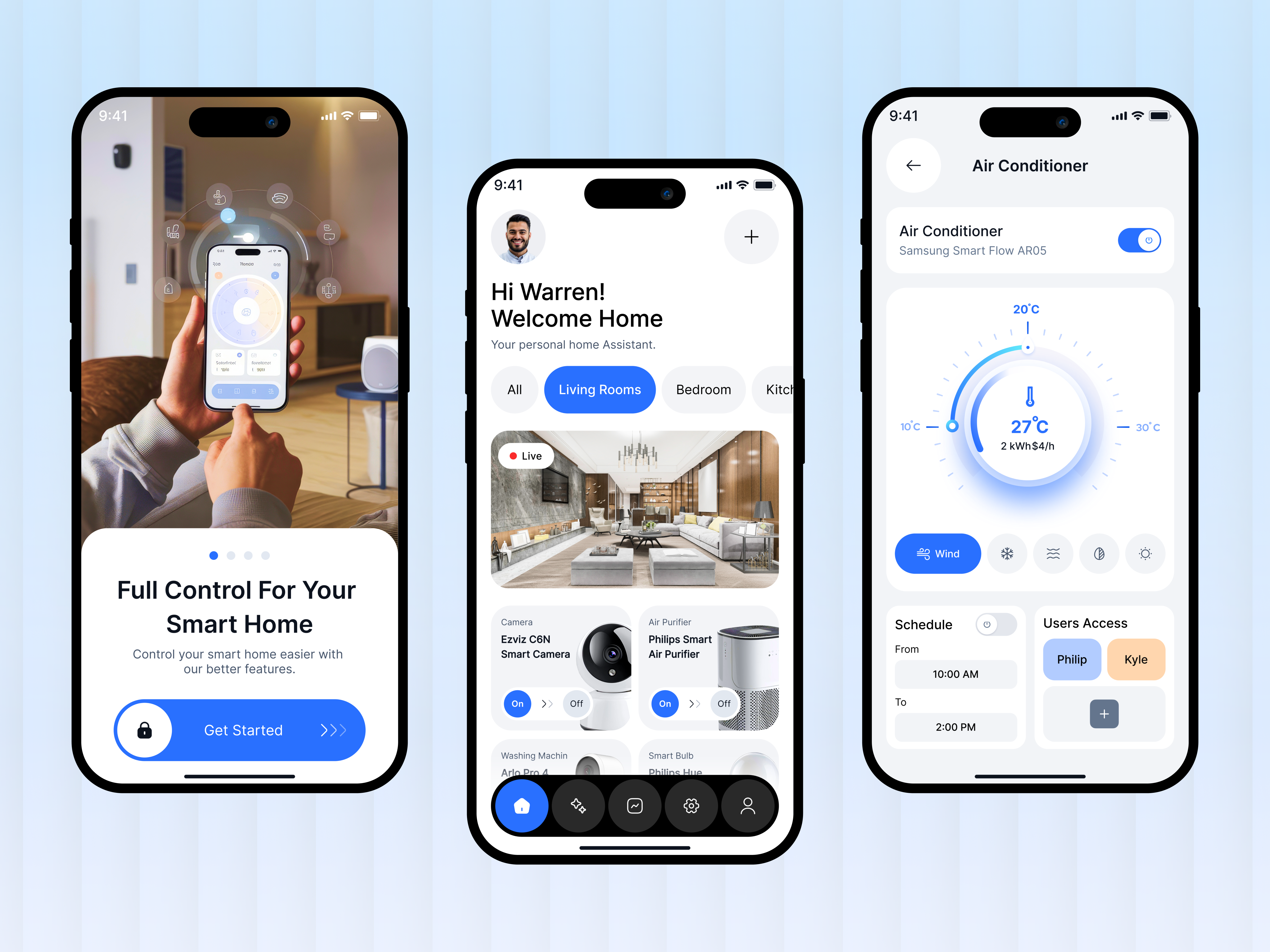 Smart Home Mobile App Design homeautomation homecontrolui hometechapp smarthomeui smartlivingui starthomeapp