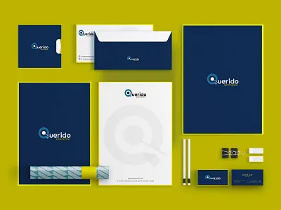 Querido Branding brand branding business cards design corporate identity envelope identity letter head logo design nisha nisha droch nisha f1