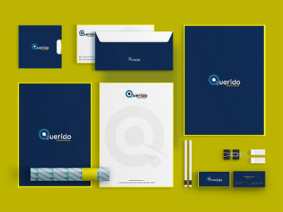 Querido Branding brand branding business cards design corporate identity envelope identity letter head logo design nisha nisha droch nisha f1