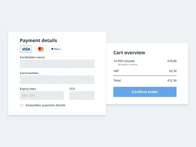 Minimal checkout form - Daily UI #002 002 checkout checkout form dailyui