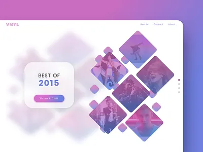 Daily UI Challenge - Day 63 063 2015 app best of 2015 branding daily ui dailyui design flat gradient music music app ui ux website