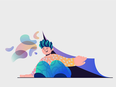 When you found a fascinating place art artwork brand character character design design digitalart digitalpainting drawing flat illustration illustrator marvelous minimal picture simple ui vector web website