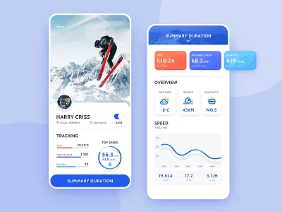Ski APP app concept ui