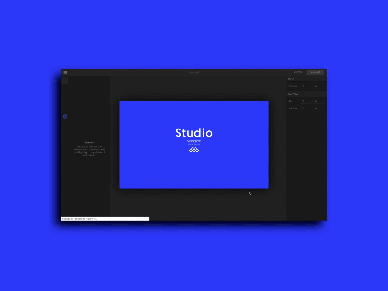 Splash Application application design editor gsap javascript mosaicastudio plasm splashscreen ui ux vuejs