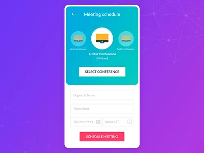 Meeting Scheduler App meeting schedule mobile app mobile app design mobile ui uidesign