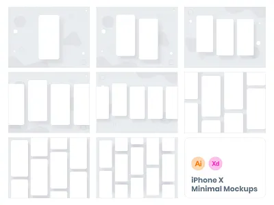 iPhone X Minimal Mockups app apple branding concept design inspiration ios ios7 iphone mockup iphone x minimalist mobile app mockup ui user interface userinterface ux