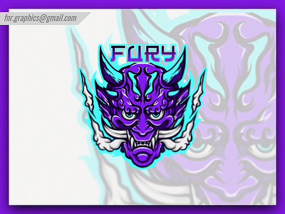 Oni Skull Esport Logo aggressive logo blue branding character design esport esports esports logo esports mascot esportslogo head logo head mascot illustration illustrations light blue logo mascot mascot logo purple vector
