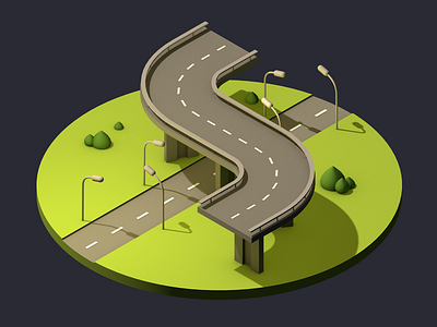 Bridge 3d bridge c4d cinema4d design illustration ui