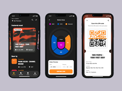 Concert Ticket Mobile App app application buying concert concert tickets design google mobile app mobile design musician concert tickets musician concerts musician tickets tickets ui uxui