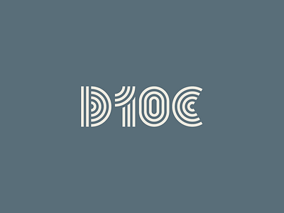 D10C 10 branding c custom type d letters line logo logo design minimal numbers typography