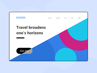 Web Design design ui web 冷色调 设计