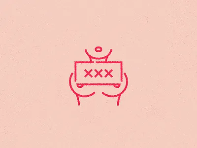 Adult Content abstract adult body concept content design flat futuro icon illustration line line art linear pink porn red simple symbol vector xxx