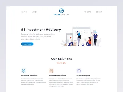 Stern Capital clean finance icons illustration minimal ui web webdesign