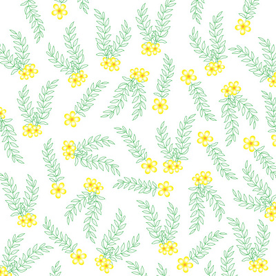Flowers pattern art bacground design flowers hand drawn illustration nature pattern vector