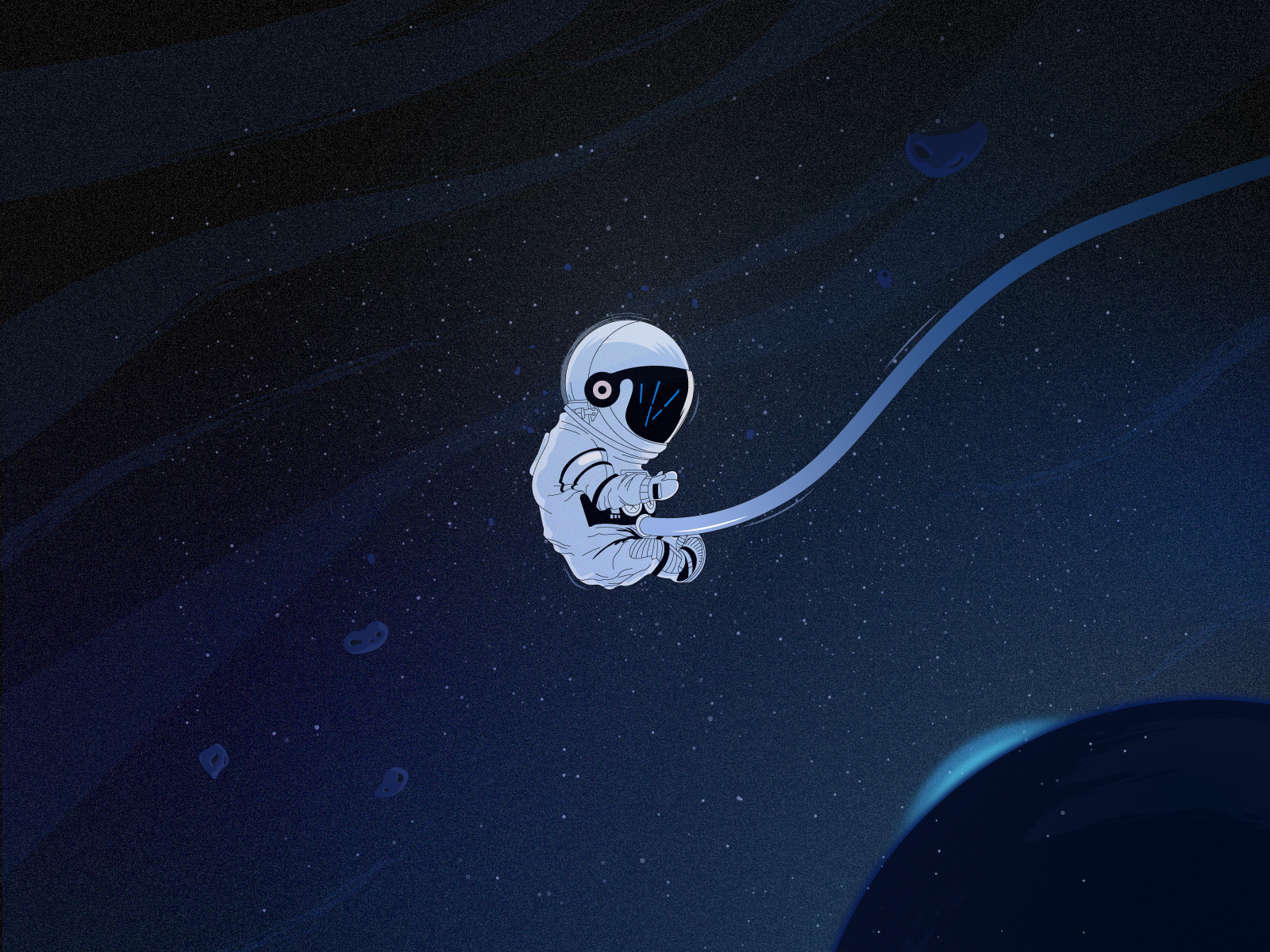 Space Womb ambient baby calm children cosmic cosmos dark design drawing galaxy illustration newborn night outer planet space stars universe vector