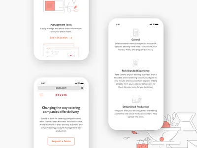 Mobile Webpage branding clean design icon illustration iphone line art listing mobile simple simplicity ui ux vector web web design webdesign webpage website website design