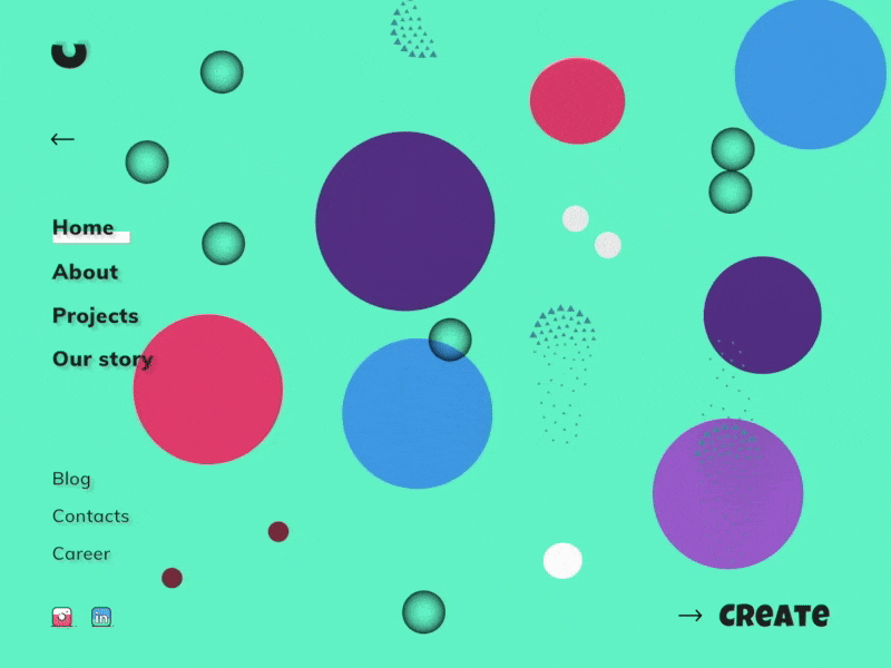 Creative Agency // Web landing page for a creative purpose 3d 3d animation 3d art agency animation creative design design art icon illustration loading animation logo typography ui ux vector web website