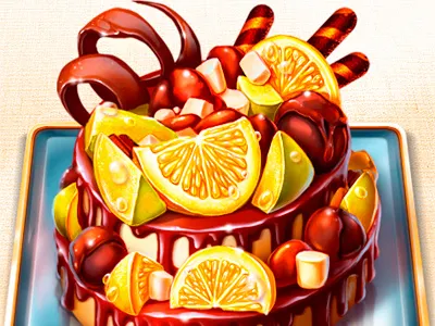 WILD symbols for Chief slot machine. animation big win cake casino chocolate game illustration kitchen lemon nuts slot slot design slot machine slotopaint.com special sweet symbol tasty wild