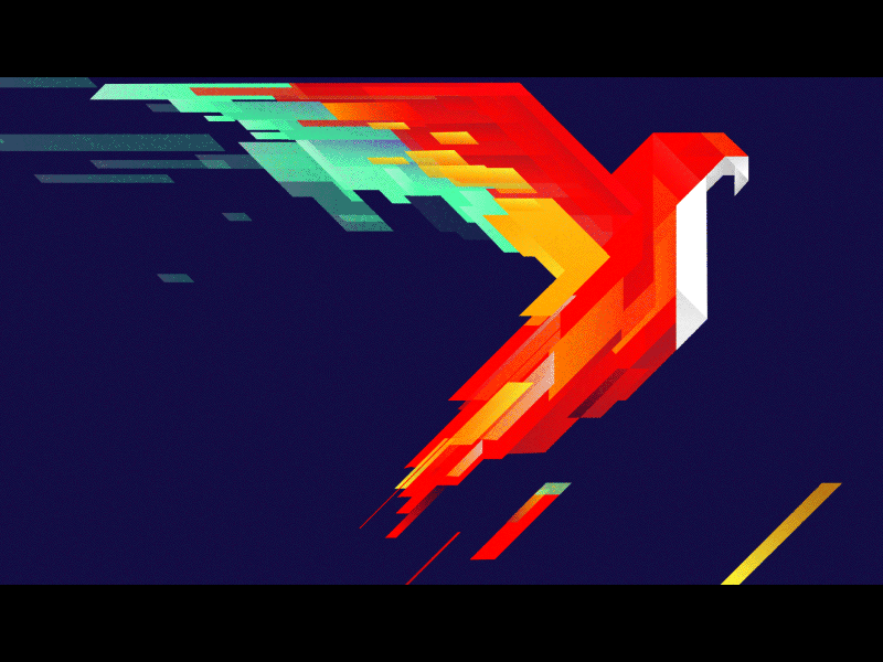 Hyper Space Parrot - - Lottie Animation No.00 aftereffects animation design illustration lottie mirumee vector webdesign