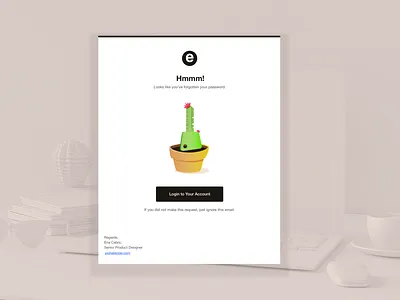 Forgotten Password cactus challenge clean design desktop email email design fun gradient green illustration key lock password plant simple ui ux vector web