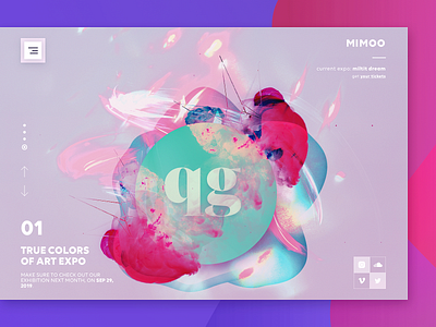 MIMOO - ART GALLERY art expo art gallery landing page minimal design one page paintings landing page sculpture landing page ui design web design website design