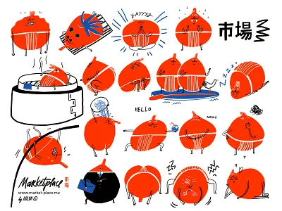 Marketplace. Emoji byholya character character design design emoji holya illustration