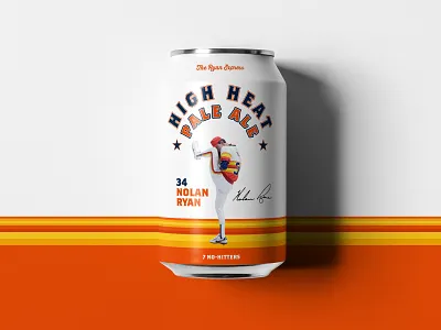 Nolan Ryan - Tribute cans austin badges baseball beer branding brewery can fast ball identity illustration jay master design logo package packaging pitcher typography