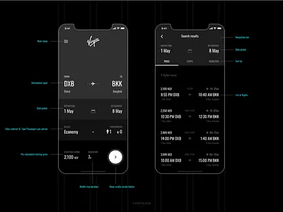 Virgin Air mobile app mobile design mobile ui virgin wireframe