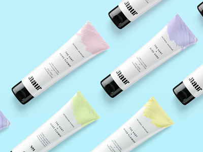 Maur Skincare Cream Tubes Packaging Design branding cosmetics graphic design mockup design packaging design product design skincare typography vector