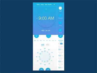 Clock app - Alarm screen - Iphone X/XS adobe xd clock design illustration mobile app mobile app design ui ux web